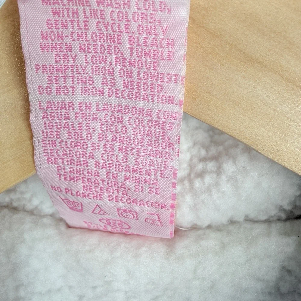 Nannette Girl SZ-3T shearling‎ Lined Pink Jacket Coat design on the back